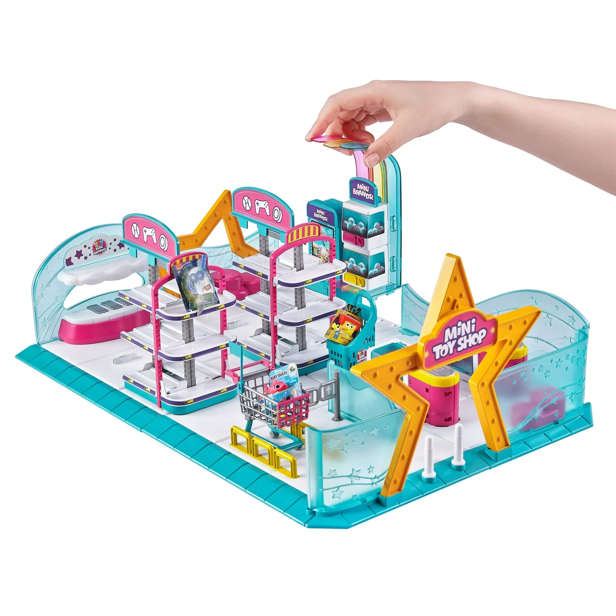 5 Surprise Toy Mini Brands Series1 Mini Toy Store with 5 Mystery Toy Mini Brands Playset by ZURU
