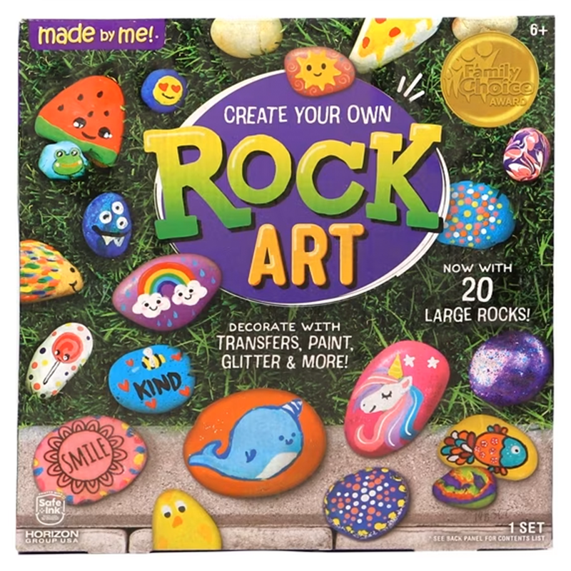 Made by Me Create Your Own Multicolor Rock Art, Boys and Girls, Child, Ages 6+